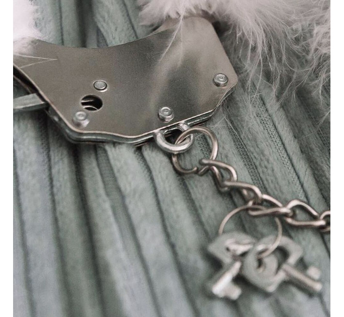 Наручники металеві з оздобленням Adrien Lastic Handcuffs Чорні