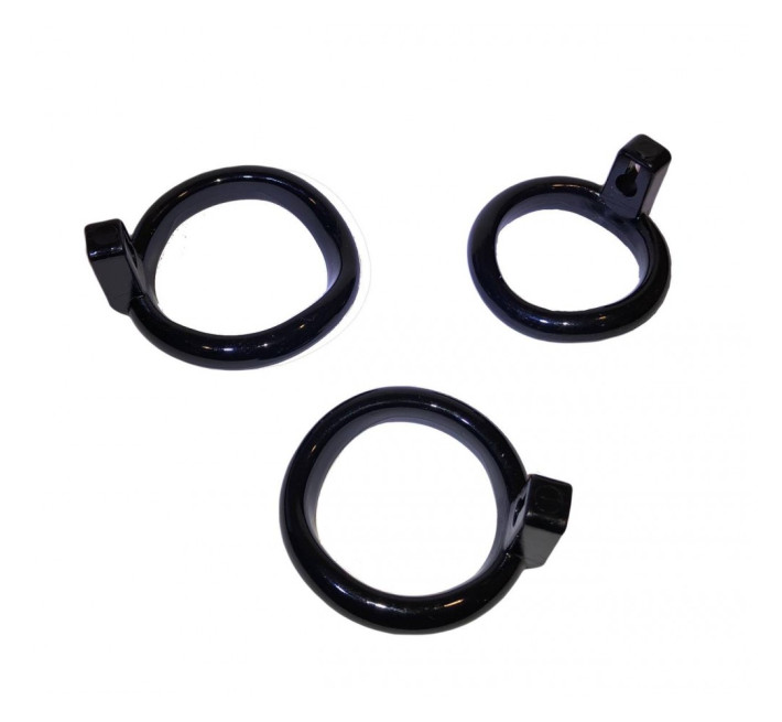 Пояс верности с тремя кольцами Loveshop Runye Chastity cage черный