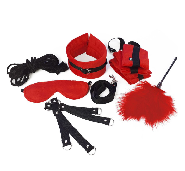 BDSM-набор Art of Sex – Soft Touch BDSM Set, красный, 9 предметов