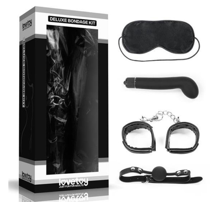 Набор БДСМ LoveToy Deluxe Bondage Kit (маска, вибратор, наручники, кляп)