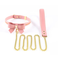 Поводок LOCKINK SEVANDA Love Heart Butterfly Leather Collar Set - Pink Поводок LOCKINK SEVANDA Love Heart Butterfly Leather Collar Set - Pink