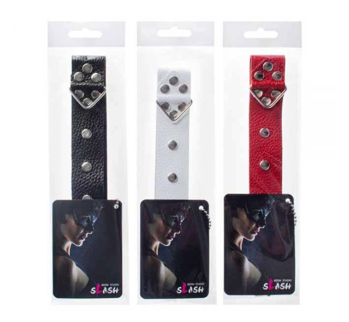 Ошейник sLash Leather Restraints Collar, Red