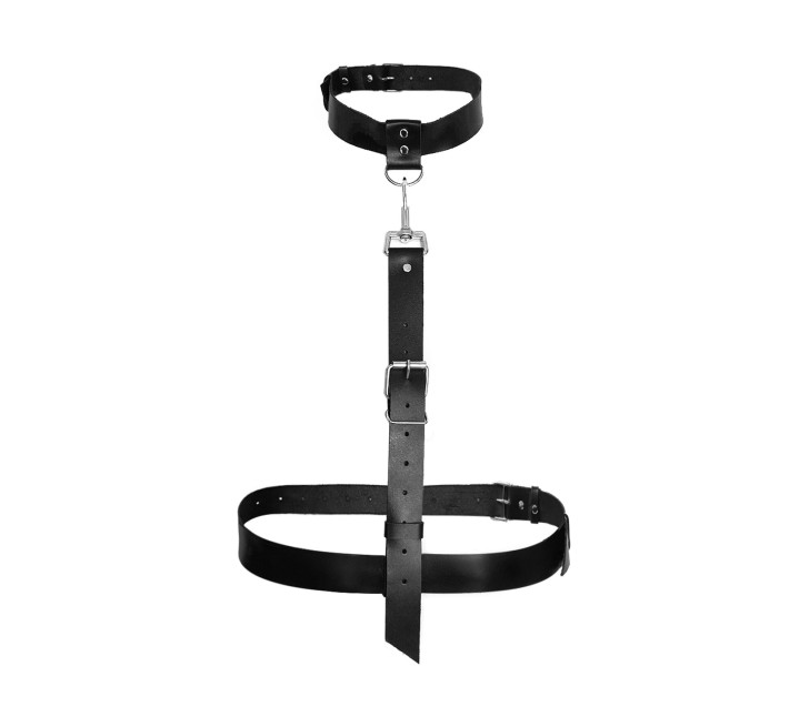 Женская портупея Art of Sex - Heidi из натуральной кожи, размер XS-2XL, цвет черный