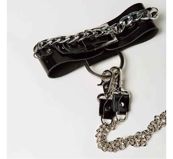 Набір нашийник наручники DS Fetish Silver With Chain