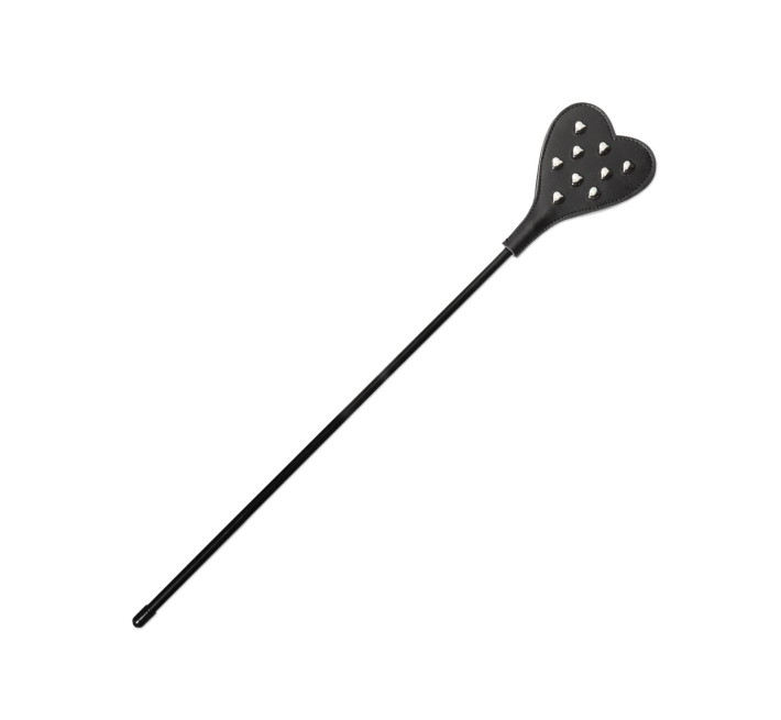 Стек з металевими гвинтами Art of Sex - BDSM Heart, екокожа, колір чорний