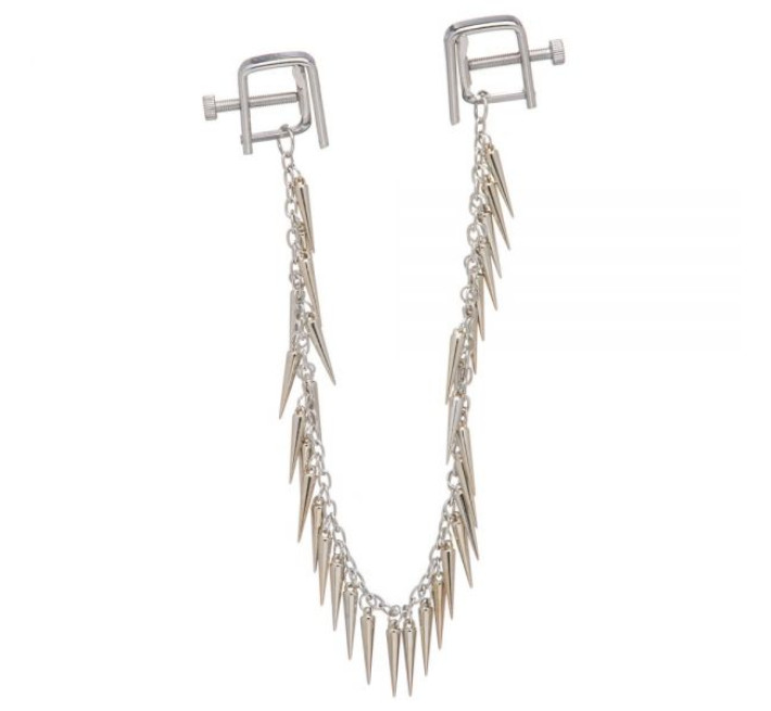 Зажимы на соски Lucky Bay Nipple play квадратные Chain and Spike