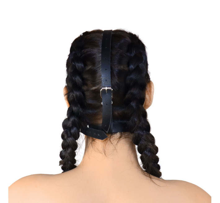 Кляп-маска Art of Sex - Deymon, екошкіра, колір чорний