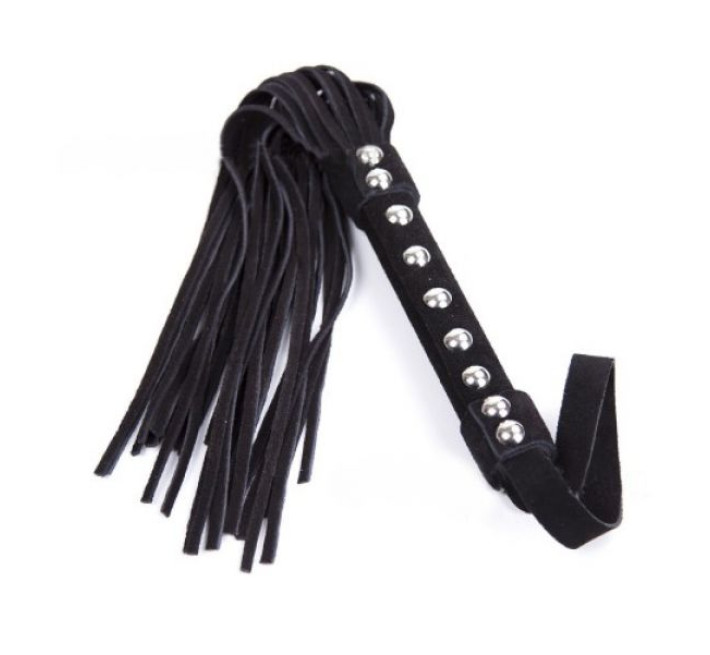 Флоггер DS Fetish Leather flogger suede leather black 50 см