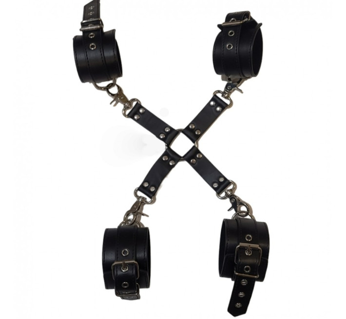 Система фіксації DS Fetish Hogtie (thick hook) Чорна