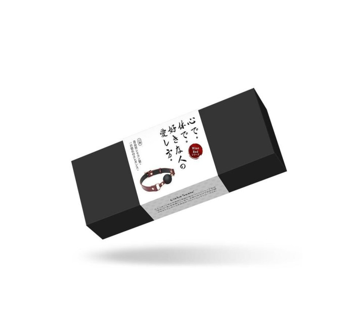 Силиконовый кляп Liebe Seele Wine Red Ball Gag, диаметр шарика 4,3 см, ремень из натуральной кожи