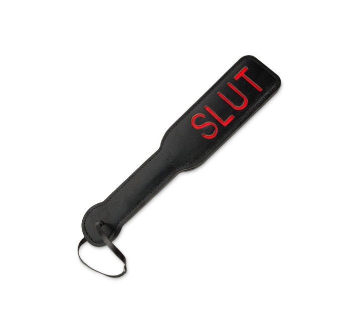 Шльопалка з написом SLUT, чорна, 31.5 см