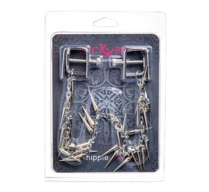 Зажимы на соски Lucky Bay Nipple play квадратные Chain and Spike