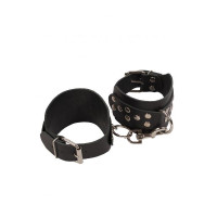 Кайдани на щиколотки sLash Leather Leg Cuffs, Black