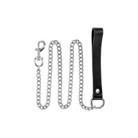 Повідець Fetish Tentation Premium Metal leash with cowhide leather wrist 115 см Повідець Fetish Tentation Premium Metal leash with cowhide leather wrist 115 см