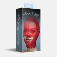 Маска сітка із відкритим ротом Feral Feelings - Hood Mask Red Маска сітка із відкритим ротом Feral Feelings - Hood Mask Red