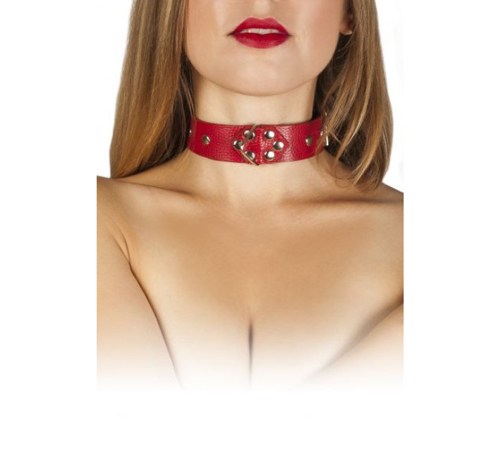 Ошейник sLash Leather Restraints Collar, Red