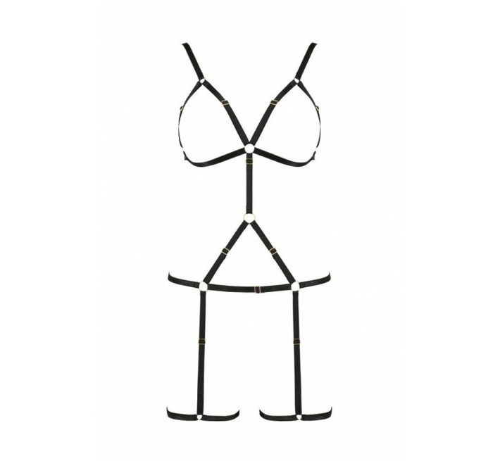 Портупея-стрепы на все тело Passion Exclusive Indica black S/M