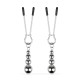 Затискачі для сосків Bedroom Fantasies: Nipple Clamps with Beaded Chain - Silver