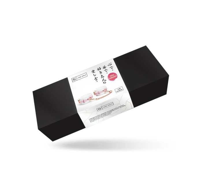 Наручники Liebe Seele White & Pink Fairy Goat Leather Hand Cuffs