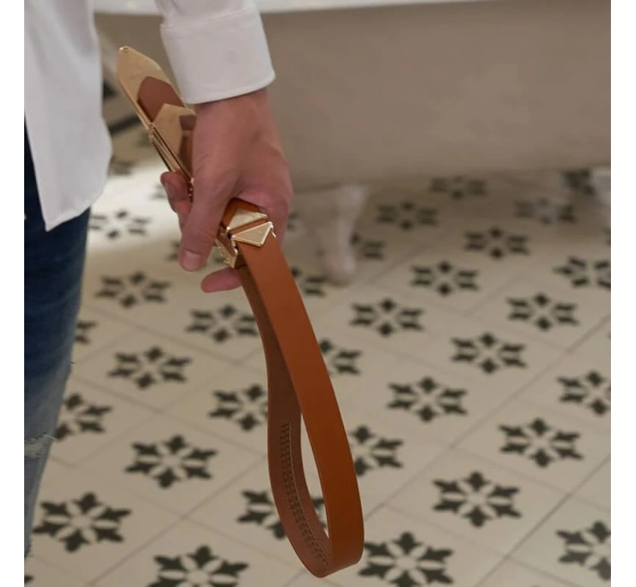 Набір БДСМ девайсів Lockink, натуральна шкіра та метал, чорний, 5 предметів