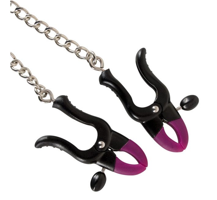 Затискачі для сосків з ланцюжком Bad Kitty silicone nipple
