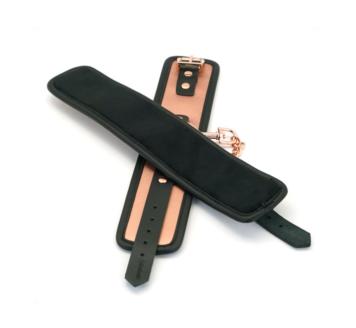 Поножи Liebe Seele Rose Gold Memory Ankle Cuffs, натуральная кожа, розовое золото