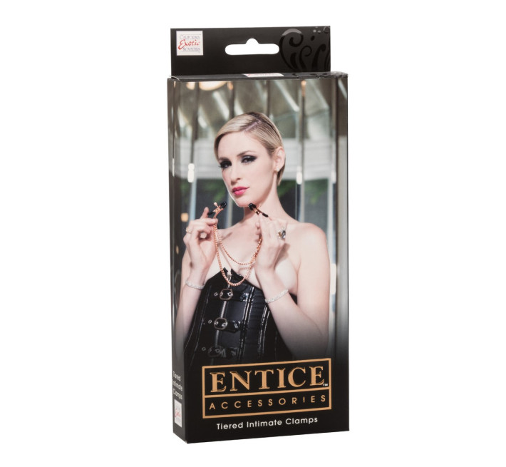 Зажимы для сосков с цепочкой California Exotic, золотистые