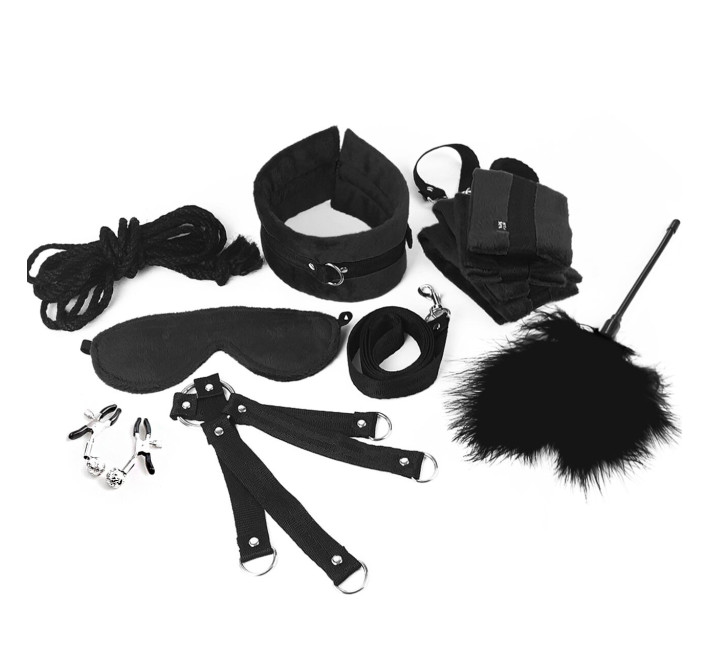 BDSM-набор Art of Sex – Soft Touch BDSM Set, черный, 9 предметов