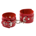 Наручники sLash Leather Double Fix Hand Cuffs, Red