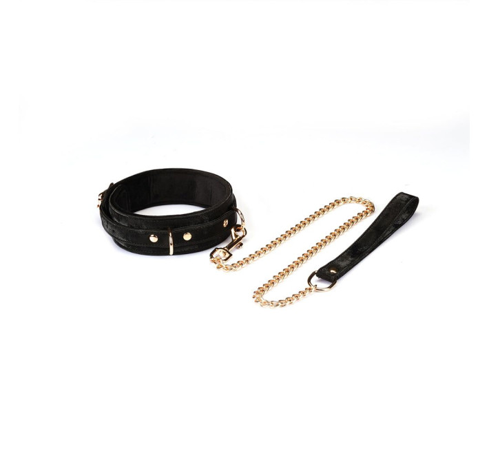 Нашийник з повідцем Liebe Seele Boudoir Amor Collar with Leash Black