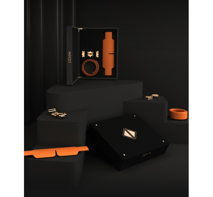 Маска на глаза кожаная Lockink коричневая