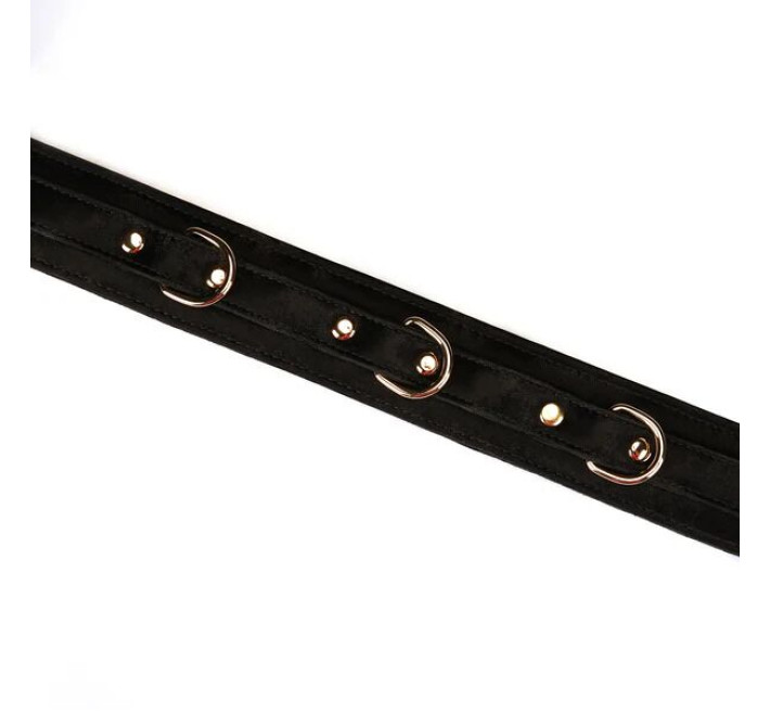 Нашийник з повідцем Liebe Seele Boudoir Amor Collar with Leash Black