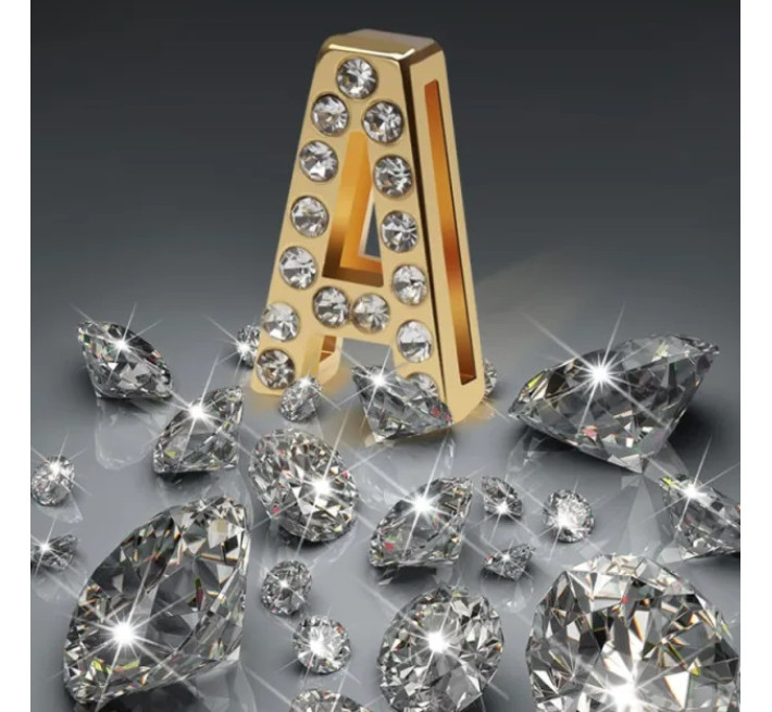 Чокер із золотими літерами SMD зі стразами Lockink Sevanda, шкіряний, чорний