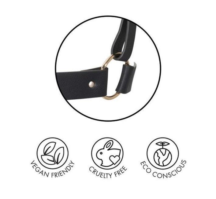 Портупея-пояс Bijoux Indiscrets MAZE Wide Belt and Restraints Чорна