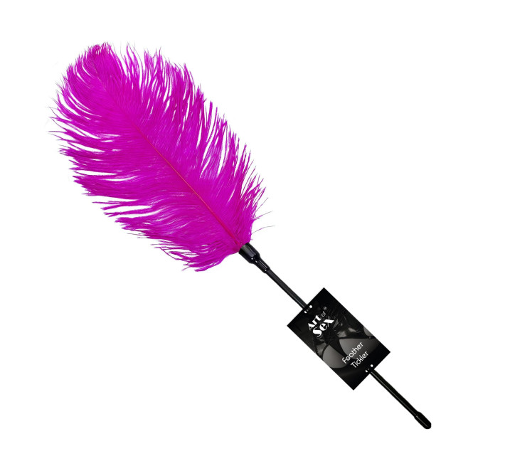 Щекоталка со страусиным пером Art of Sex – Feather Tickler, темно-розовая