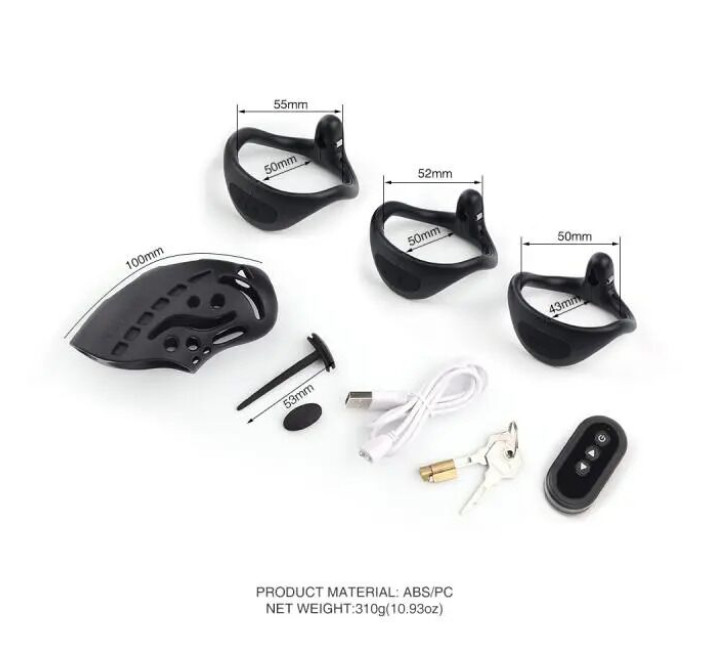 Клітка для члена з електростимуляцією LOCKINK SEVANDA Nautilus Estim Chastity Cage