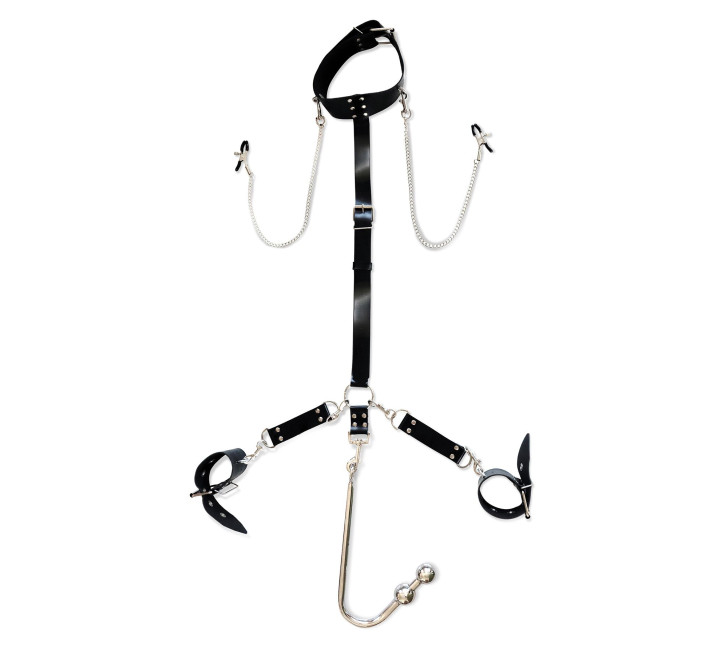 Бондажний набір з металевим анальним гаком Art of Sex Beatrice Bondage set with anal hook № 3