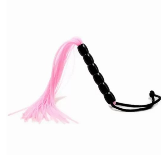 Міні флогер DS Fetish Leather flogger Рожевий, 22 см