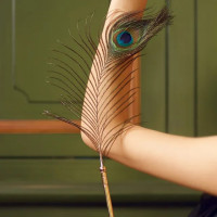 Набір з 2 пір'їнок Lockink Natural Peacock Flirting Feather Tickler