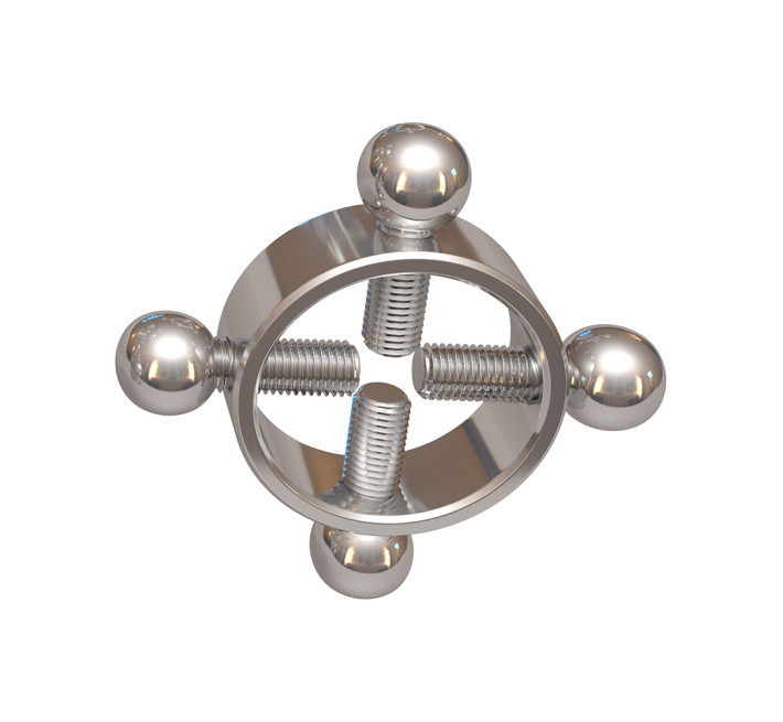 Зажимы на соски с четырьмя болтами Chisa Sins Metal