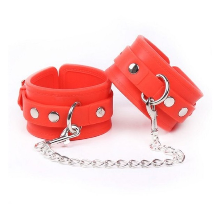 Силіконові наручники DS Fetish Silicone hand cuff red