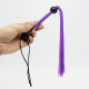 Батіг DS Fetish FLOGGER прозора ручка 2 кульки, фіолетовий, 39 см