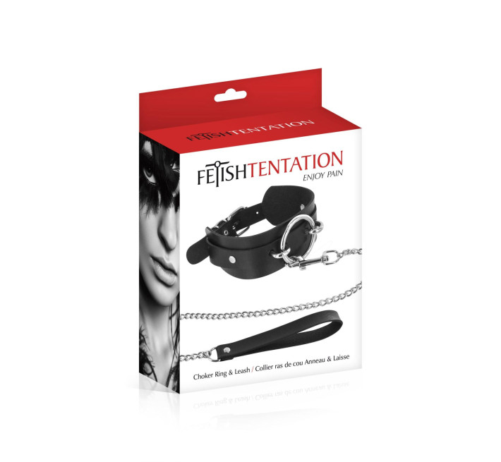 Ошейник с поводком Fetish Tentation Ring and Leash