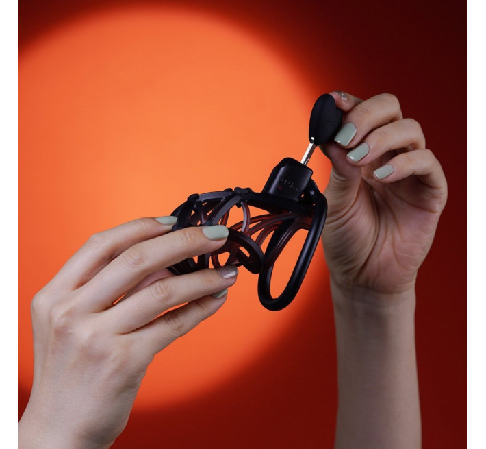 Чоловічий пояс вірності UPKO Caged Beast Male Chastity Device Kit Помаранчевий