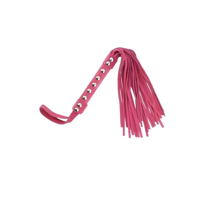 Флоггер DS Fetish Leather flogger suede leather pink 50 см