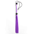 Батіг DS Fetish FLOGGER прозора ручка 2 кульки, фіолетовий, 39 см