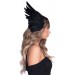 Пов’язка на голову з крилами Leg Avenue Feather headband Black, пір’я та натуральна шкіра