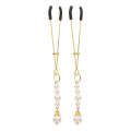 Затискачі на соски з намистинами Taboom Tweezers With Pearls золотисті