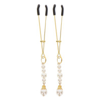 Затискачі на соски з намистинами Taboom Tweezers With Pearls золотисті