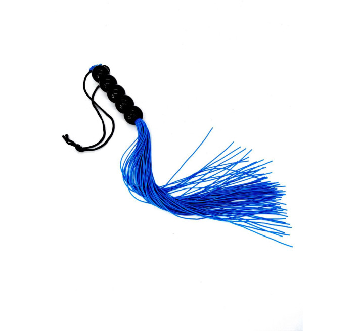 Флогер DS Fetish FLOGGER, 5 кульок, Блакитний, ручка 34 см